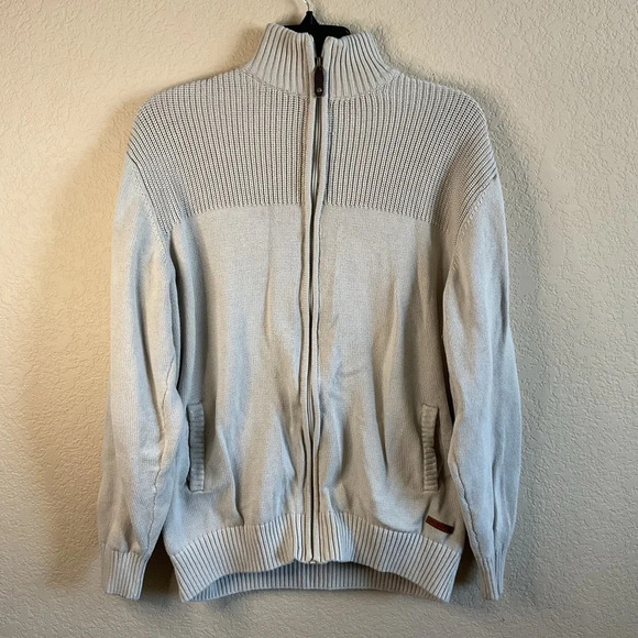 Newport Other - Newport Mens Full Zip Knit Cardigan‎ Mock Neck Sweater Size Large